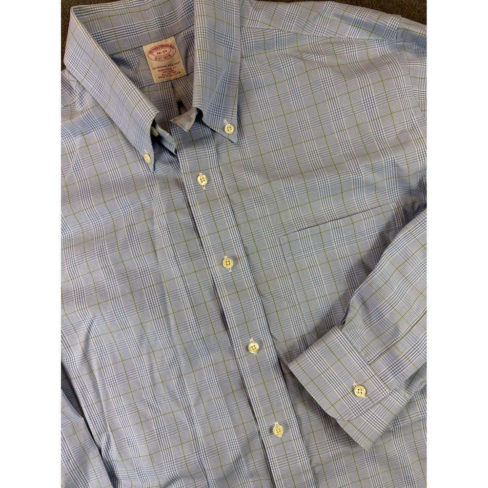 Brooks Brothers Button‎ Down Shirt Men 16-33 Traditional Fit Non-Iron Oxford L/S